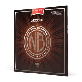 D 'Addario Gitarrensaiten Akustikgitarre | Gitarrensaiten Westerngitarre | Acoustic Guitar Strings | nb13556bt Symmetrische Spannung Medium 13,5–56 Nickel Bronze Akustik Gitarre Saiten