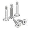 uxcell 200Pcs Hex Socket Self Tapping Screws, 1/4" x 1-1/4"