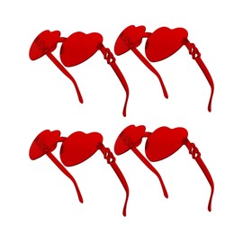 AOOFFIV 4PCS Heart Shaped Sunglasses Candy Color Heart Glasses Heart Sunglasses for Bachelorette Birthday Party Favor