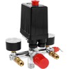 Air Compressor Pressure Switch 90-120PSI Adjustable Manifold Regulator Gauge Durable