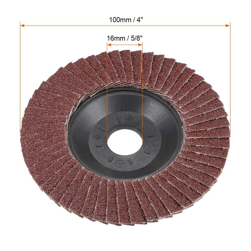 sourcing map Flap Disc, 240 Grit 4" x 5/8" Abrasive