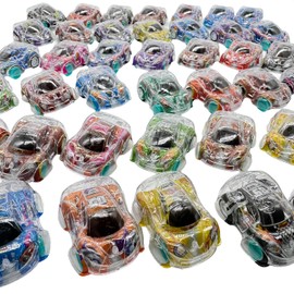 50 Pcs Mini Pull Back Cars Set, Assorted Pull Back Racing Vehicles for Kids Toddlers, Small Racing Car Carnival Prizes, Party Favors, Pinata Stocking Goodie Bag Stuffers