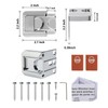 Door Lock Security, Upgraded Childproof Door Reinforcement Latch Silver 002