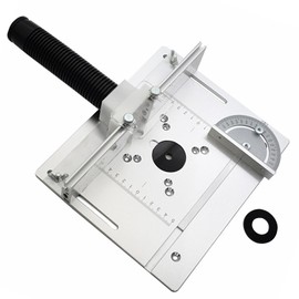 Router Table Insert Plate, 9.4x7.9x0.2 Inch Aluminum Alloy Woodworking Router Table Flip Plate With Clear Scale, Router Table Setup Bars For Router Trimmer Woodworking Wood Tool