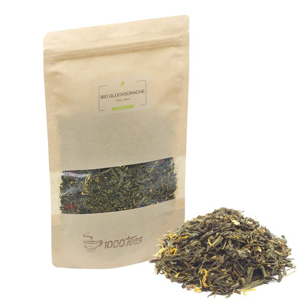 Organic Green Tea Lucky Dragon from China with Raspberry Jasmine