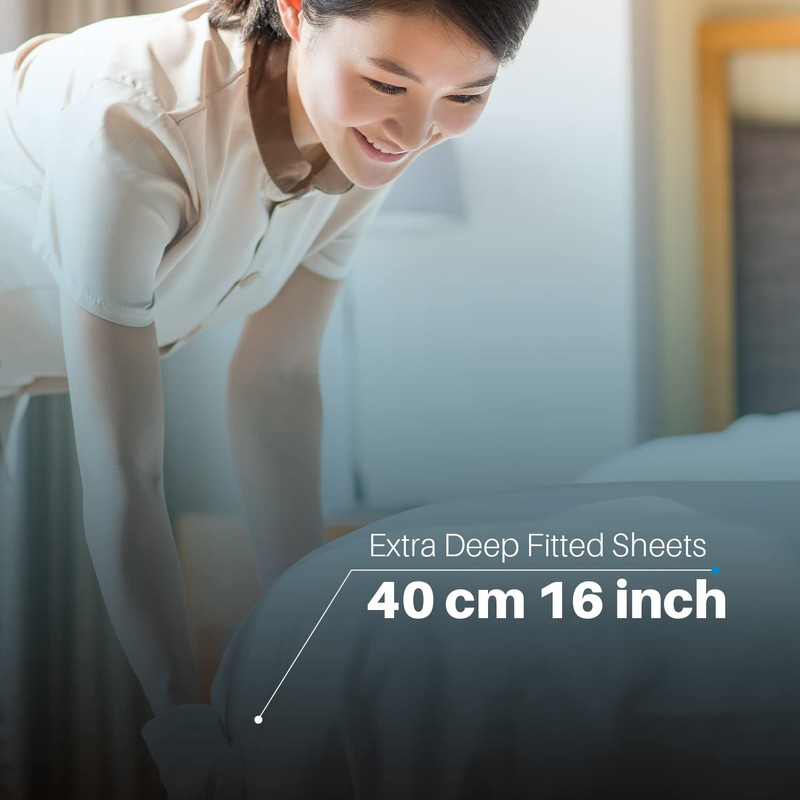Extra Deep Fitted Sheet 40 cm 16 Inch 400 Thread