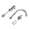 Foot Pedal Faucet Set Stainless Steel Hands Free Silver Touchless