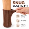 16 Pack Black Chair Leg Socks – Double Thick Knitted