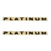 2PC Set Expedition Platinum Door Rear Emblem 3D Badge Nameplate