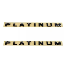 2PC Set Expedition Platinum Door Rear Emblem 3D Badge Nameplate Logo Letter Decal Fit for 150 250 350 (Gloss Black)