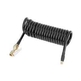 REPAIROCK Black Car Flexible Tire Inflator Hose with Locking Air Chuck 0.31" Outer Diameter by 9.84' Long Air Hose with 5/16-32 Quick Fittings Auto Replacement Parts