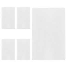 TG Mid-Size Screwless Blank Wall Plate, Child Safe Blank Device Outlet Cover, Medium Size 1-Gang 4.88" H x 3.11" L, Polycarbonate Thermoplastic, UL Listed, SP-MB1-W5P, White (5 Pack)