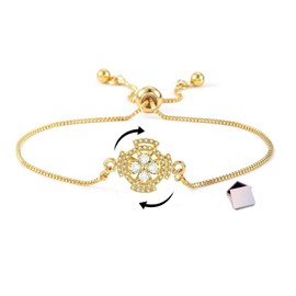 IQIC Sunflower Mood Bracelet for Women Spinning Bracelet for Anxiety Adjustable Flowers Rhinestone Fidget Bracelets Sparkly Sunflowers Wrist Bracelets Statement Worry Relieving Jewelry Accessories