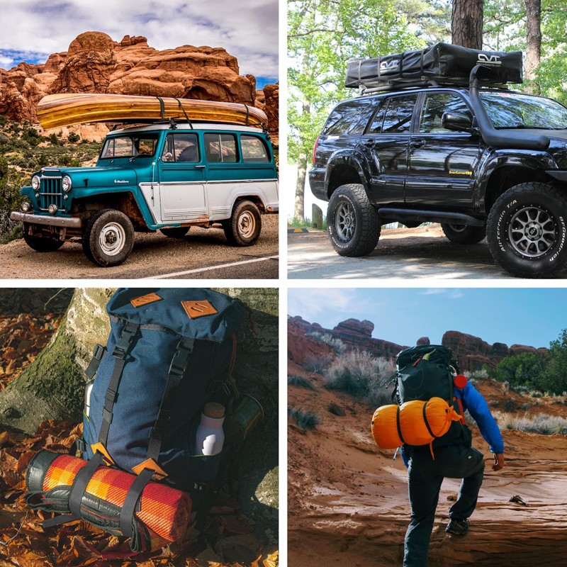 TRIWONDER 25 mm Black Nylon Webbing Strap with Adjustable Buckles,