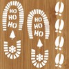 Christmas Santa Footprint, 3 Pieces Santa Claus Footprints Stencil, Reusable