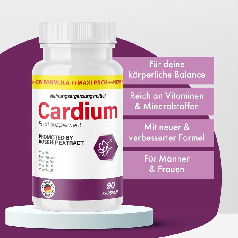 Cardium Kapseln | Reich an Vitaminen & Mineralstoffen | 90