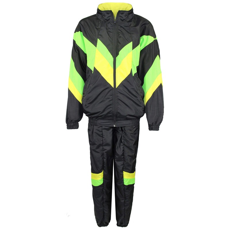 Foxxeo 80s Costume for Adults Premium 80s Tracksuit Assi –