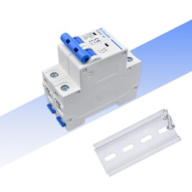 DC Circuit Breaker 2 Pole 500 V 16 A, DC Isolator Switch, Circuit Breaker, Circuit Breaker for Solar PV System, DIN Rail Mount