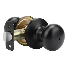 goldenwarm Black Interior Door Knob, Privacy Door Knob, Matte Black Bedroom Door Knobs, Door Knobs Interior Bulk, Privacy Door Knobs for Bedroom or Bathroom(1 Pack)