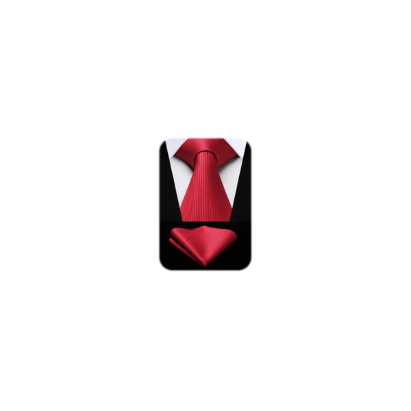 HISDERN HTC-05S Stylish Necktie, Men's Silk Necktie, Width 3.3 inches