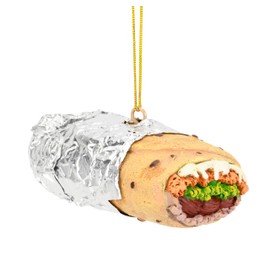 Tree Buddees Burrito Wrapped in Tin Foil Food Christmas Ornament