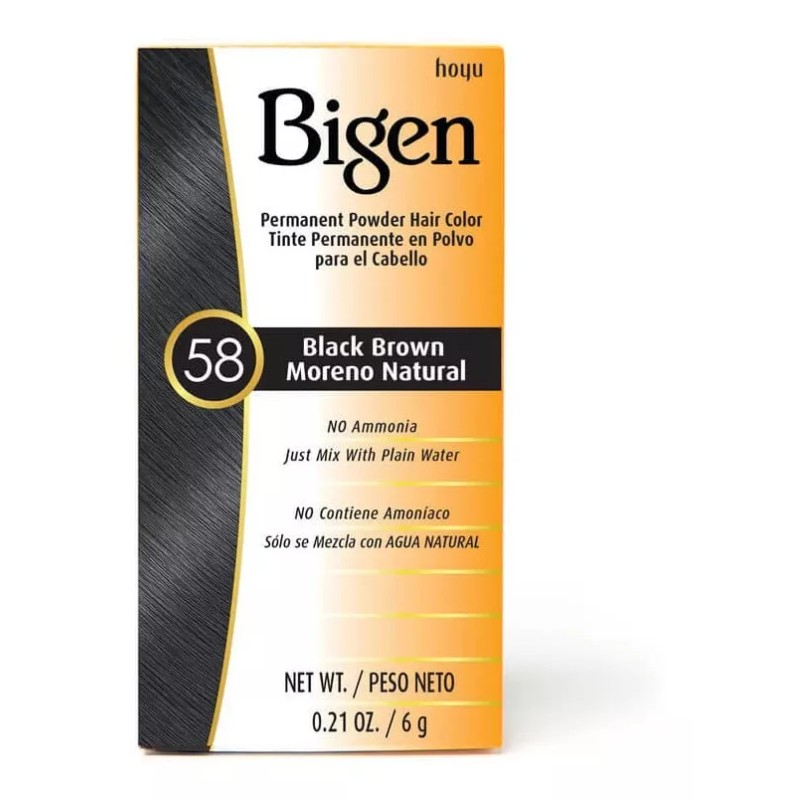 Bigen Tinte Bigote Barba Semi Permanente Negro Natural #58