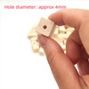 Wooden Cubes with Holes 1.5cm/100pcs, Unfinished Square Wood Beads Blocks