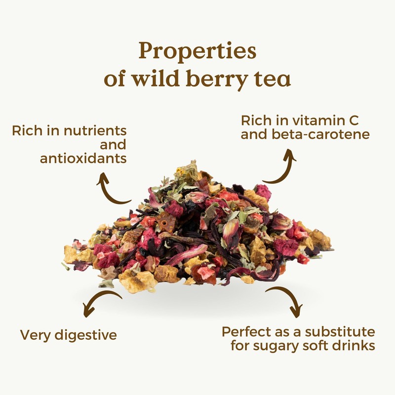 Red Berry Tea Loose Organic 100g (50 Cups) | Caffeine