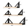 Vilobos Wall Mounted Floating Shelf Set of 3 Solid Wood