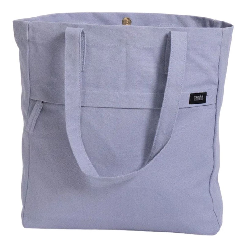 Terra Thread Organic Cotton Executive Work Tote Bag, Charcoal Grey