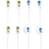 8pcs Blue and Gold Astronaut Fruit Fork for Kids, Fun