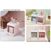 Cosmetics Storage Box with Kawaii Stickers Makeup Organizer Bunny Pen