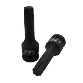 TEMO T60 3 Inch Long Torx Star 6 Point Black Impact Bit Socket Auto Repair Tool 1/2 Inch Square Drive