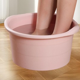 perfeclan Portable Foot Bath Basin,Multipurpose with HandlesFoot Bath Basin Soaking Tub Massage Foot Bath Soak Tub for Pedicure, Pink
