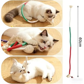 Lumbor37 Cuerdas Masticables para Gatos, 3PCS Juguetes para Masticar Cuerda de Gato, Juguete para Gatos de Interiores