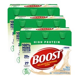 BOOST High Protein Nutritional Drink (Vanilla, 6 count (Pack of 3))
