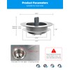 Hibbent 2 Pack 3 in 1 Kitchen Sink Drain Strainer
