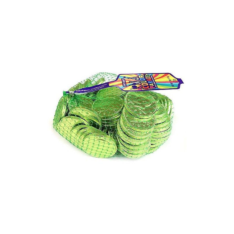 Fort Knox Kiwi Green Milk Chocolate Coins - 1 LB