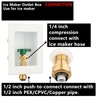 (1 Pack) Lidertik 1/2 inch Push-to-Connect Pre-Assembled Ice Maker Outlet