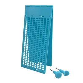 9 Lines 28 Cells Braille Writing Slate with 2 pcs Styluses, Braille Slate Kit, Blue