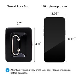 Small Cash Box with Lock and Slot - Jssmst Metal Coin Bank Small Lock Box, Black(SMCB0301N)