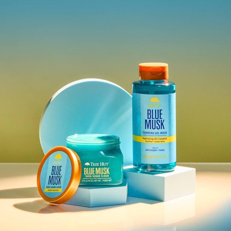 Tree Hut Tropic Blue Musk Wash, Gently Cleanses and Leaves