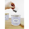 Purely Home Indigo Polka Dots Spots Herbal Tea Canister -