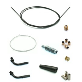 NONINA Throttle Wire, Axle Wire, Outer Cable Set, 6.6 ft (2 m), Self-made Repair Kit, Motorcycle, General Purpose