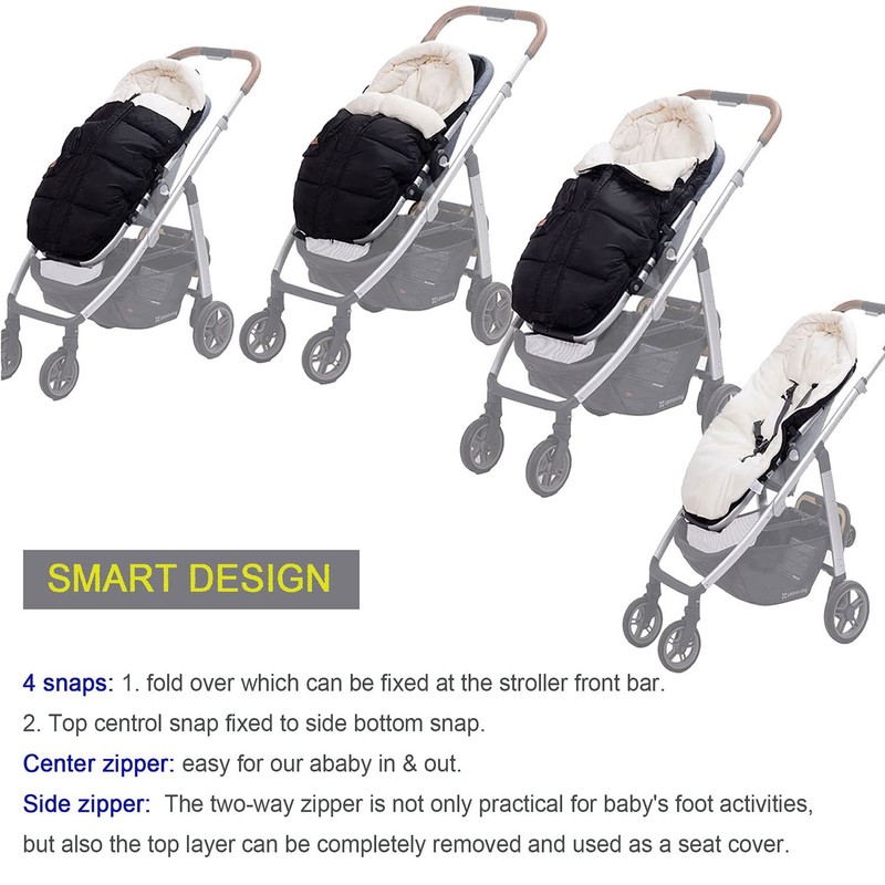 KZ Dotnz Baby Winter Warm Weatherproof Stroller Footmuff, Multifunction Stroller