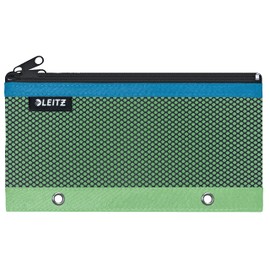 Leitz 2 Pocket Pencil Case Wallet with Eyelets, Green, Urban Chic Range, 60130050