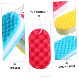 Vaguelly 6Pcs Bath Sponge Body Scrubber for Adults Soft Exfoliating Shower Sponge for Gentle Cleansing Durable Reusable Bathing Brush Colors