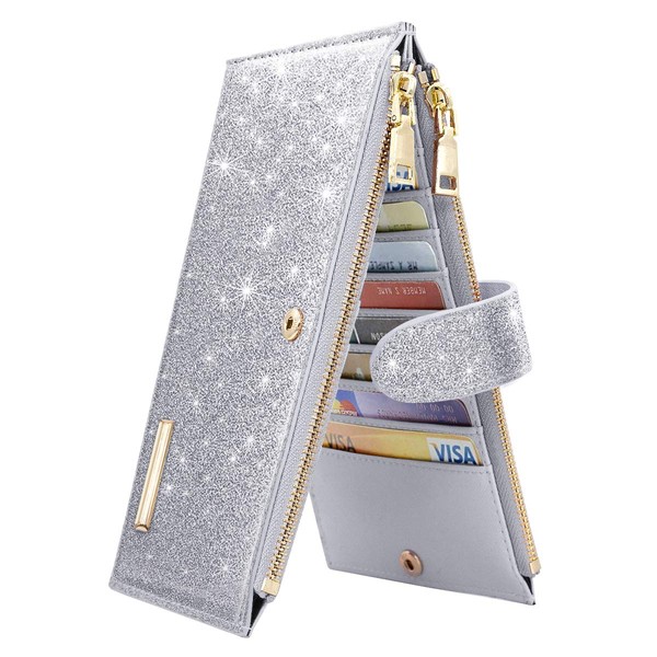 Coco Rossi Womens RFID Blocking Large Capacity Wallet Multi Card