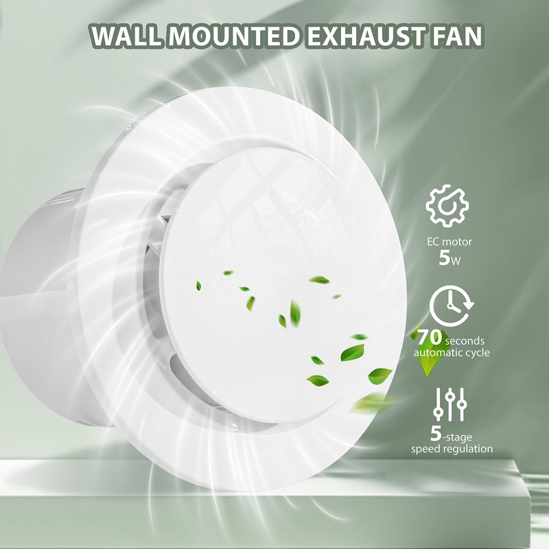 KCVENTSAIR 6 Inch Bathroom Ventilation Fan Circle with Reversible Airflow