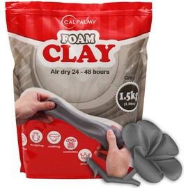 3.3 lbs Moldable Cosplay Foam Clay (Gray) - Air-Dry High Density for Intricate Designs Dries Evenly Within 24-48 Hours Sandable and Paintable